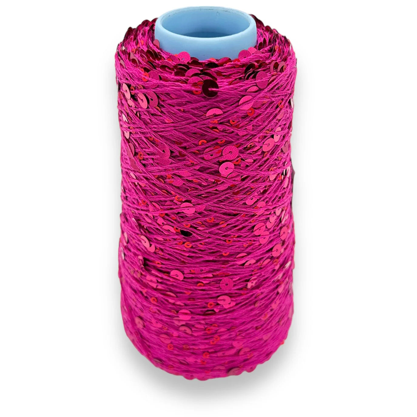 Wollehalle pailletgarn i pink