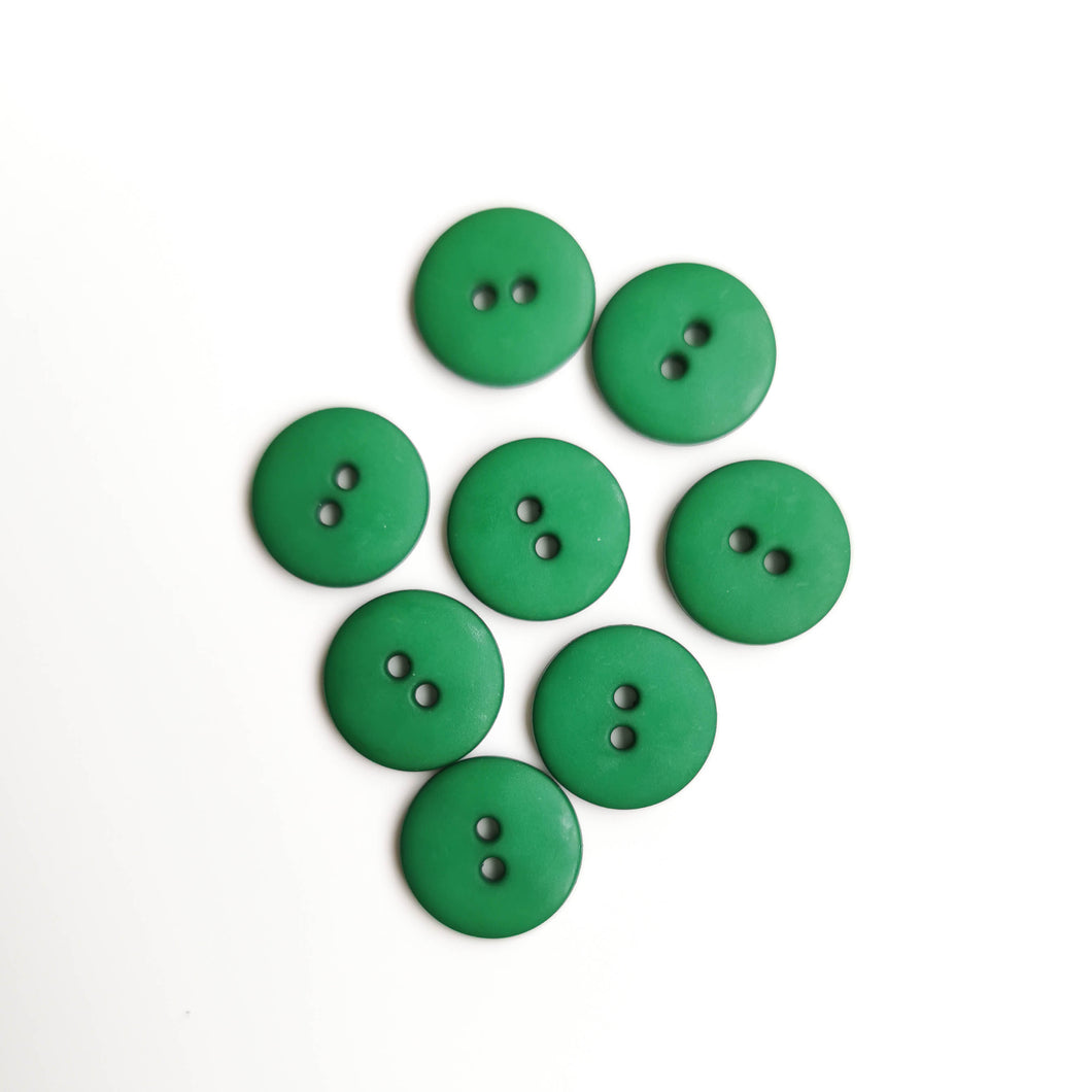 (K44) Grøn plastknap - 15 mm