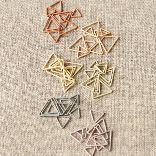 CocoKnits Triangle stitch markers earth tones